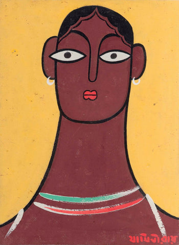 Head of a Woman by Jamini Roy