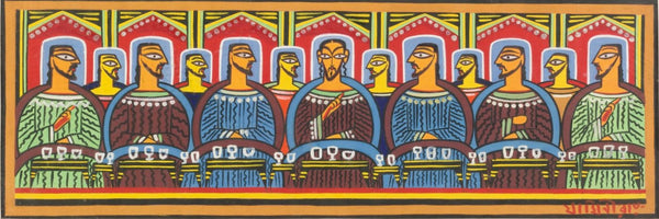 Indian Art - Jamini Roy - Last Supper by Jamini Roy | Tallenge Store | Buy Posters, Framed Prints & Canvas Prints
