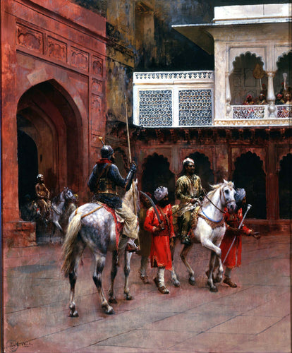 Artwork of Indian Prince, Palace of Agra by Edwin Lord Weeks