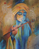 Indian Art - Contemporary Collection - Digital Painting - Krishna Playing flute - Canvas Prints