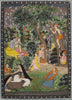 Indian Art - Krishna Colletion - Contemporary Art - Krishna and Radha playing with friends. - Posters