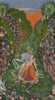 Indian Art - Krishna Colletion - Rajasthani painting - Krishna and radha walk in a flowering groove - Large Art Prints