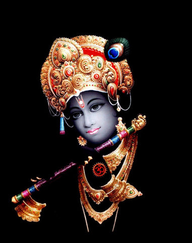 Indian Art - Digital Painting - Krishna with Flute - Posters