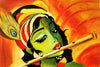 Indian Art - Painting - Krishna Playing Flute - Posters