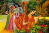 Radha Talking To a Bumblebee - Canvas Prints