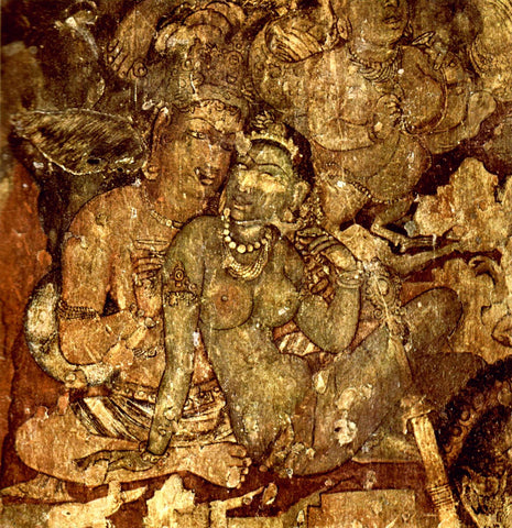 Ajanta Cave Art - Canvas Prints by Anonymous Artist