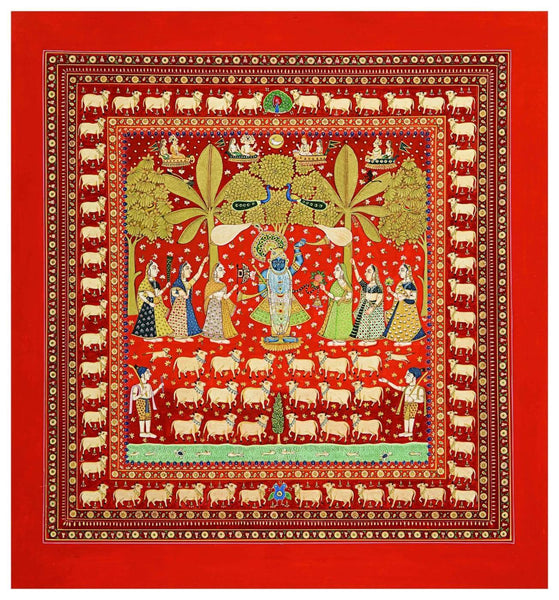 Indian Art Krishna Pichwai Painting - Large Art Prints