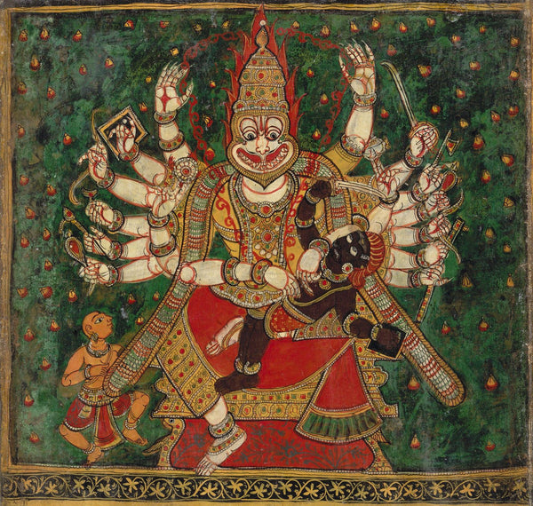 Narasimha Killing Hiranyakashyap - Framed Prints