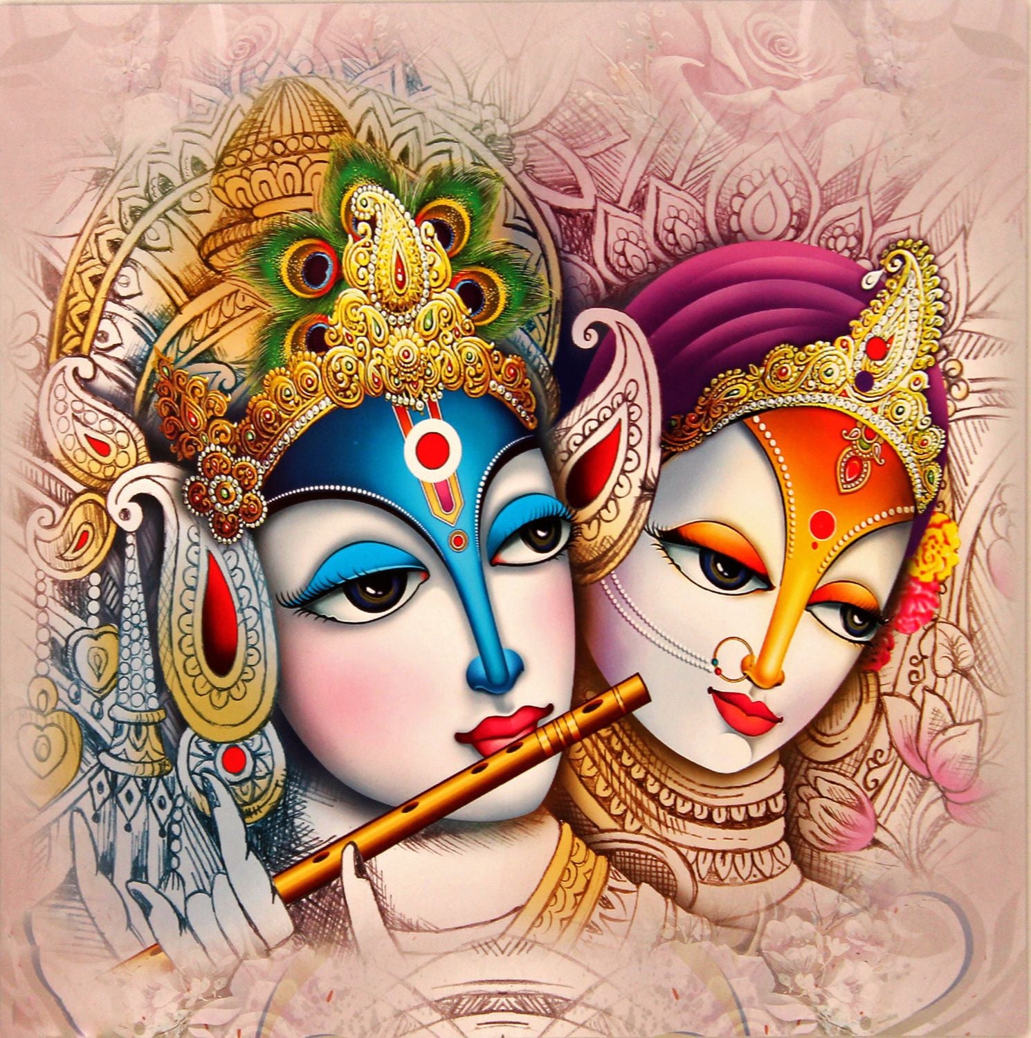 how to draw radha krishna | pencil drawing - YouTube