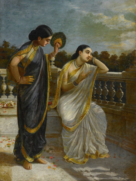 Damayanti - Canvas Prints - Raja Ravi Verma