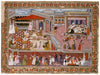 Indian Miniature Art - Mughal Painting - Birth in a Palace - Canvas Prints
