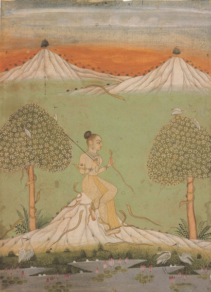 Indian Miniature Art - Pahari Style - Asavari Ragini - Canvas Prints