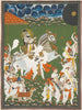 Indian Miniature Art - Rajput Painting - Maharana Bhim Singh in Procession by Ghasi - Framed Prints