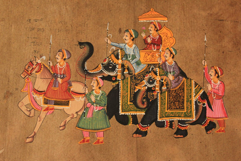 Indian Miniature Art - Rajput Painting - Pink City - Large Art Prints