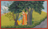 Indian Art - Vintage Kangra Painting - Gita Govinda Krishna c1750 - Life Size Posters