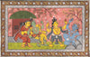 Indian Art from Ramayan - Rajasthani Painting - Rama And Sita - Large Art Prints