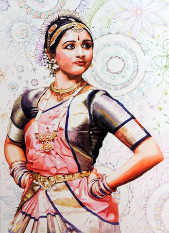 Indian Dancer Pose - Art Prints