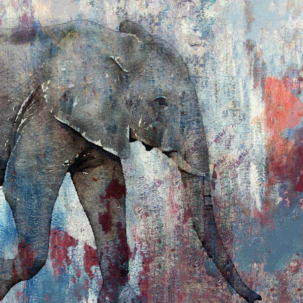 Indian Elephant Watercolor Painting Poster Print - Canvas Prints