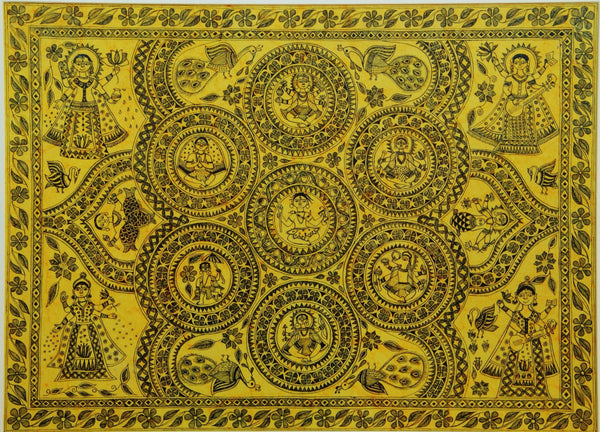 Indian Miniature Art - Mithila Style - Dasavatar - Large Art Prints