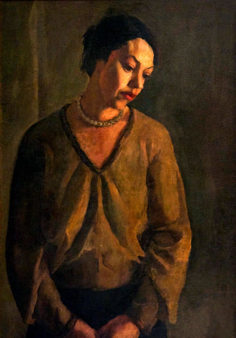 Amrita Sher Gil - Study of Model - Framed Prints by Amrita Sher-Gil