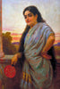 Indian Masters - Raja Ravi Varma - Woman Holding A Fan - Art Prints