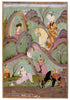 Islamic Miniature - Khusraw Beholding Shirin Bathing - Deccan, Hyderabad - c1700 - Framed Prints