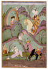 Islamic Miniature - Khusraw Beholding Shirin Bathing - Deccan, Hyderabad - c1700 - Large Art Prints