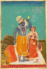 Indian Miniature Art - Krishna and Radha Standing on a Bed - Kota Style - Ramayan - Framed Prints