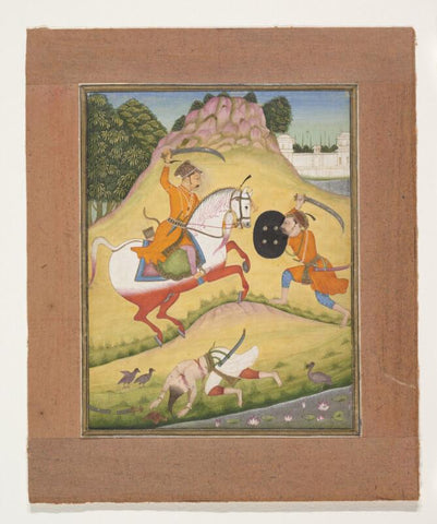 Indian Miniature Art - Nata Ragina Folio from a ragamala series (Garland of Musical Modes) - Rajasthan by Tallenge Store