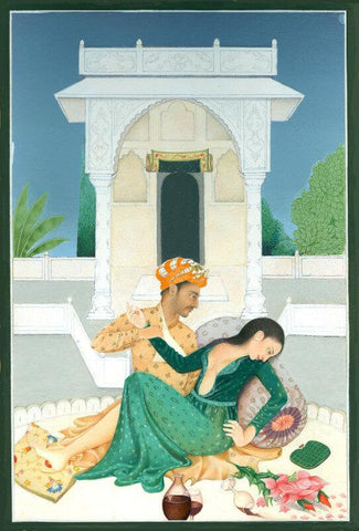 Indian Miniature Art - True-romance - Large Art Prints