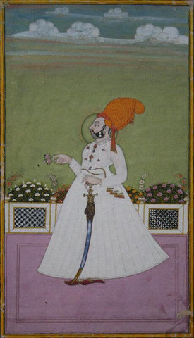 Indian Mughal Art - Bikaner Ram Singh Jodhpur - Miniature Painting - Framed Prints