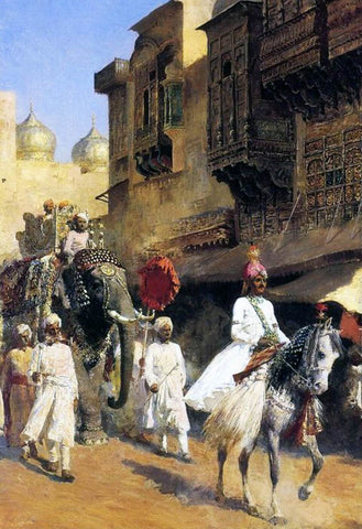 Indian Prince And Parade Cermony - Edwin Lord Weeks - Canvas Prints
