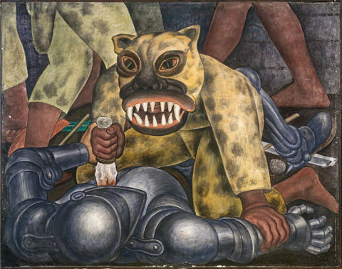 Indian Warrior - Diego Rivera - Framed Prints