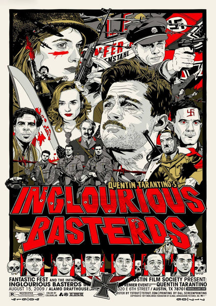 Inglourious Basterds - Tallenge Quentin Tarantino Hollywood Movie Art Poster - Art Prints
