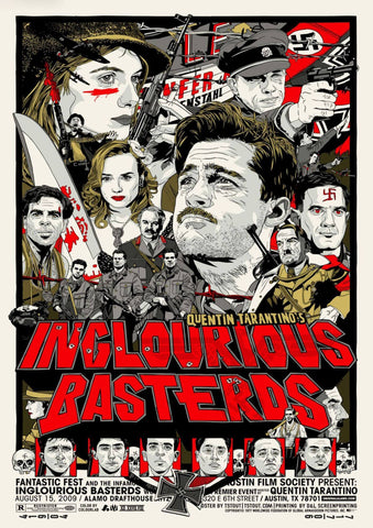 Inglourious Basterds - Tallenge Quentin Tarantino Hollywood Movie Art Poster by Bethany Morrison
