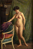 Interior With Nude - Guglielmo Zocchi - Italian Art Painting - Canvas Prints
