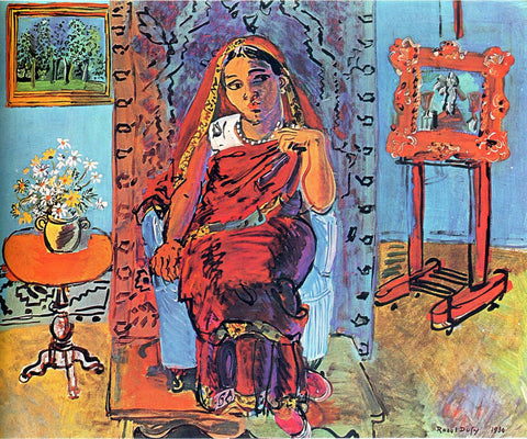 Interior with Indian Woman – Raoul Dufy c1930 - Canvas Prints