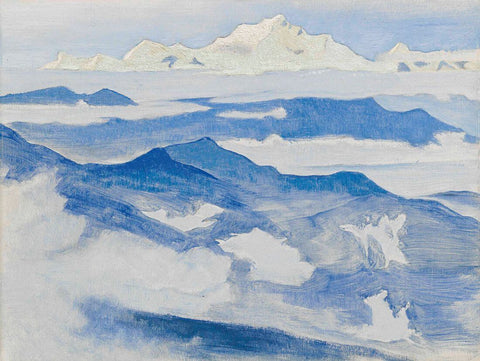Evening, From The Himalayan- Nicholas Roerich Painting – Landscape Art - Life Size Posters