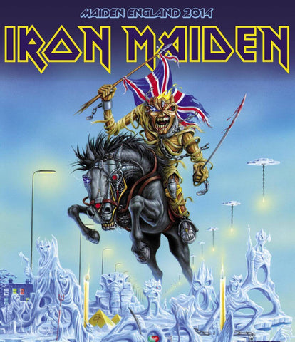 Iron Maiden - Maiden England 2014 Tour - Heavy Metal Music Concert Poster - Canvas Prints by Music & Musicians Collection