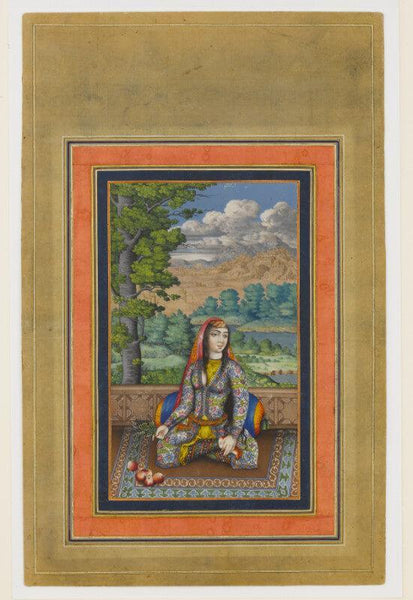 Islamic Miniature - Portrait of a Persian Lady - Framed Prints