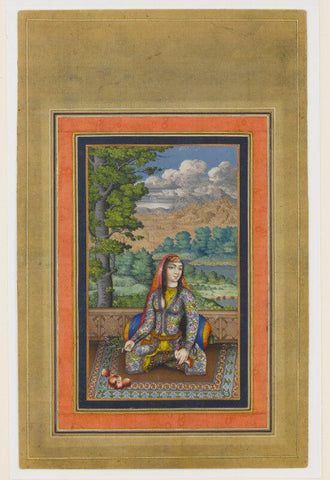 Islamic Miniature - Portrait of a Persian Lady - Framed Prints