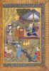 Islamic Miniature - The Court of Pir Bbudaq, Shiraz, Iran - circa 1455-60 - Framed Prints