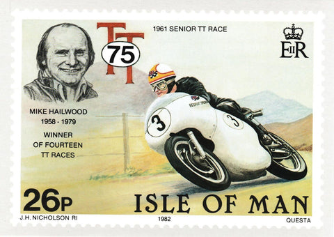 Isle of Man TT Races Vintage Poster (Mike Hailwood) by Ana Vans