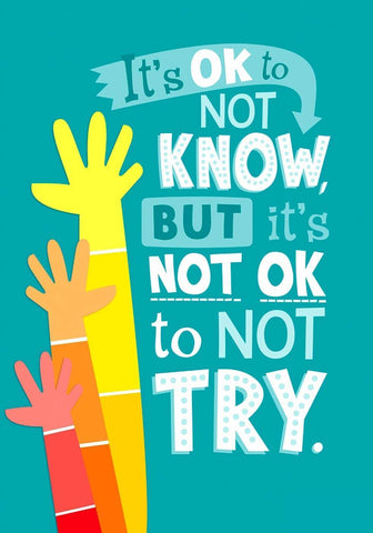 It Is OK To Not Know - Posters