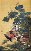 Rooster And Hen With Hydrangeas - Posters