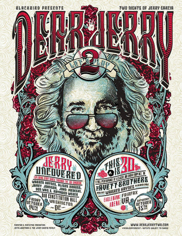 Tallenge Music Collection - Music Poster - Dear Jerry - Jerry Garcia - Large Art Prints by Sam Mitchell