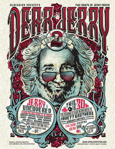 Tallenge Music Collection - Music Poster - Dear Jerry - Jerry Garcia by Sam Mitchell