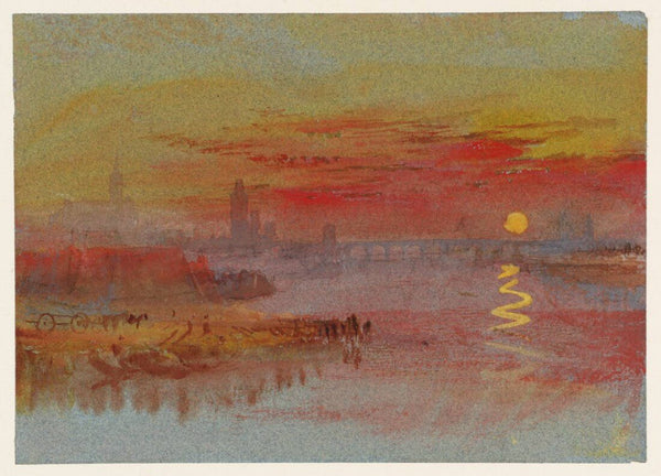 The Scarlet Sunset c.1830–40 - Framed Prints