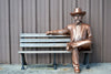 Jack Daniels On A Bench - Canvas Prints