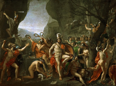 Leonidas At Thermopylae - Jacques Louis David by Jacques-Louis David